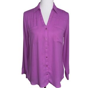 Express Women's Vibrant Purple Blouse